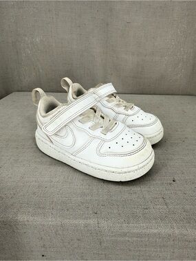 Nike Court Borough Low 2 Infant Toddler Shoes White Triple White Sz 7C